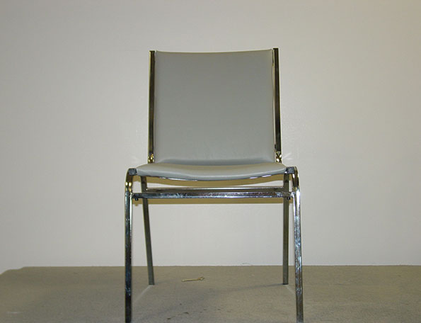 Item #309 Side Chair- Gray and Chrome