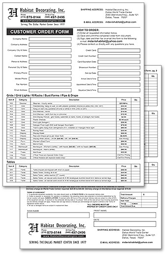 Order Form Document