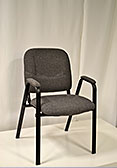 #311 Arm Chair - Charcoal/Blk Metal Frame