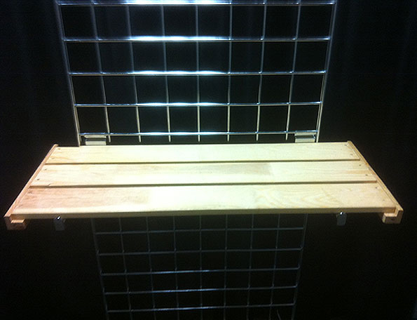 Item #109 - Grid Shelf Wood