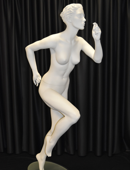 Item #212 - Women Mannequin - white with head, running