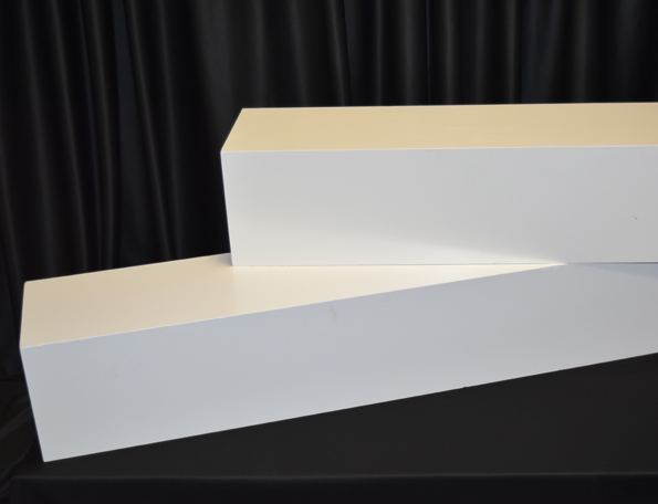Item #607 - White display risers