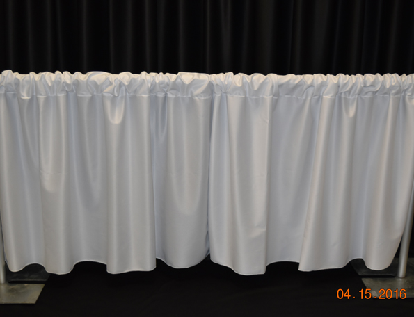 Item #400 - Skirted/covered table